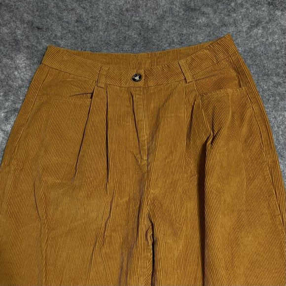 Mustard Corduroy Double Pleated Pants Women’s XL 30 Classiccore Academia Y2K - Picture 8 of 17
